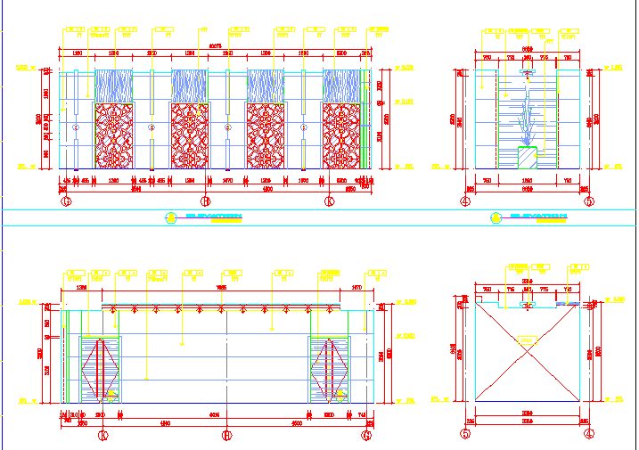 某五星级酒店二层餐厅施工图电梯厅CAD构造节点图