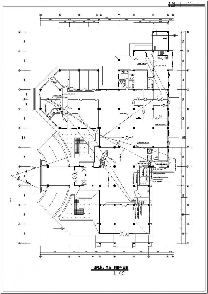 某地小型培训中心综合楼电气CAD图_图1