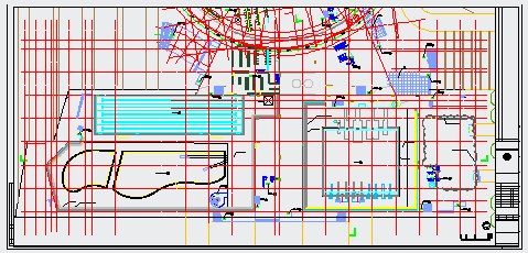 同济-连云港游泳馆建筑结构排水暖通电气CAD图纸-图二