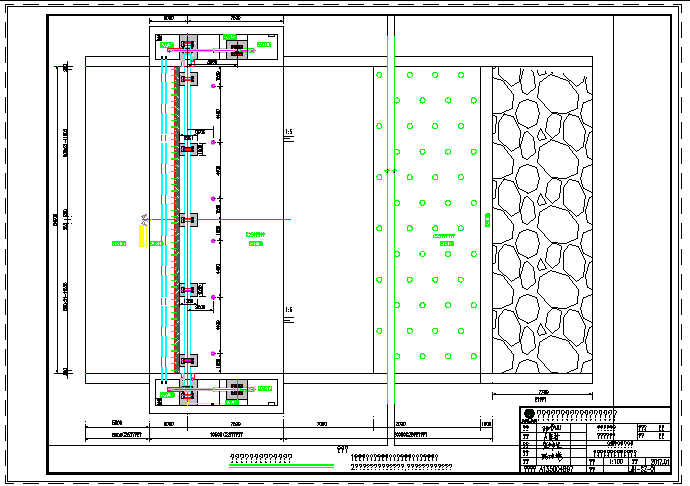 某拦河水闸CAD大样构造节点设计图纸