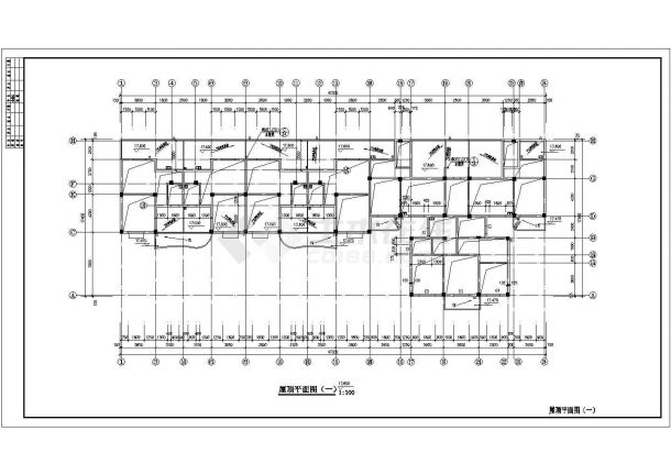 长春市金伦佳苑小区3200平米6层砖混结构住宅楼建筑设计CAD图纸-图二