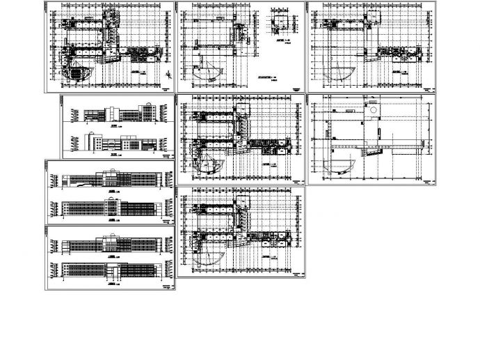 首都航天中学综合教学楼建施CAD图纸_图1