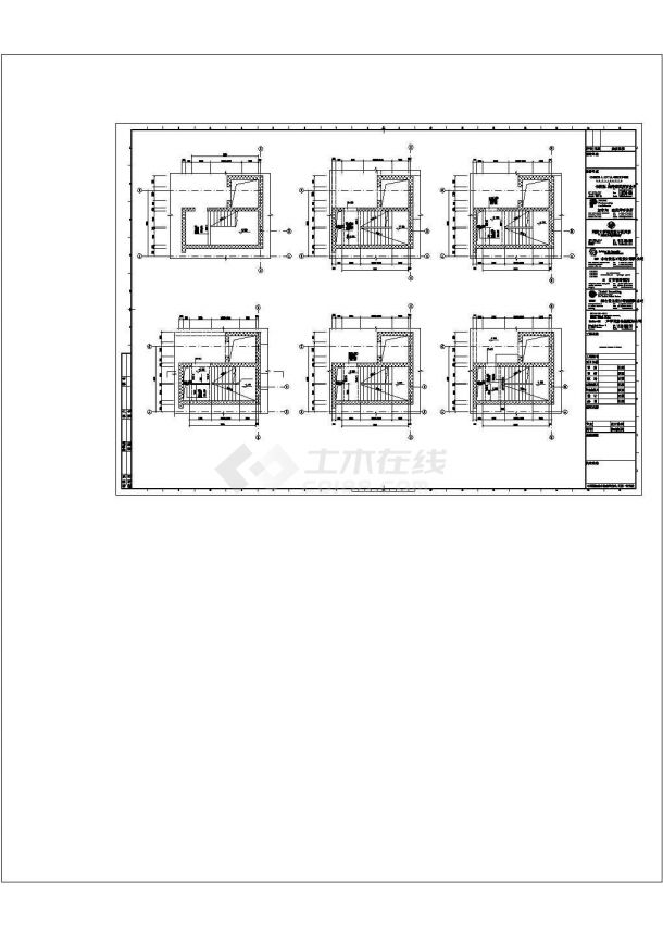 温州大剧院主楼结构施工cad图，共十二张-图二