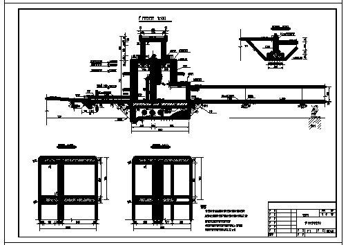 某地区橡胶坝冲砂闸全套cad设计大样图
