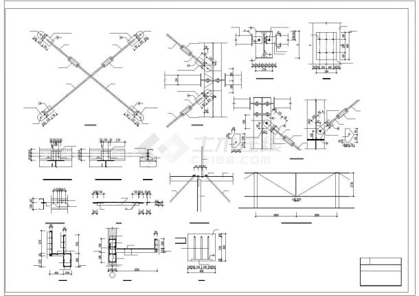 某39.6x17.6m单层钢结构厂房结构施工CAD图-图一