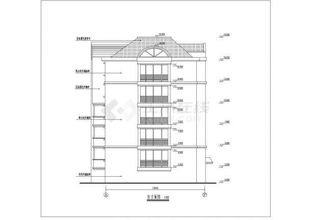 南昌市鑫晨花园小区4700平米6层砖混结构住宅楼建筑设计CAD图纸-图一