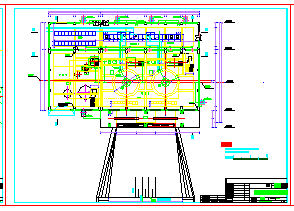 某排架结构水电站全套结构设计cad图纸-图一
