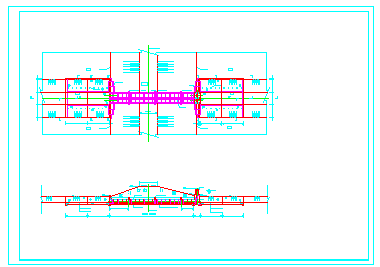 【湖南】水闸全套设计cad设计图纸（共7张）-图二