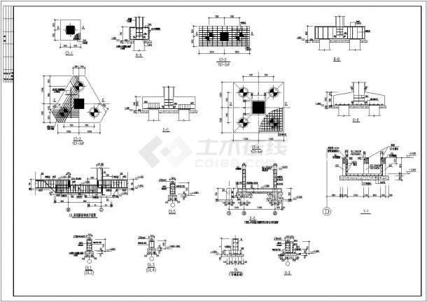 某五层电子综合楼框架结构施工CAD图纸-图一