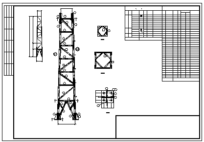 某地区整套铁塔组装设计cad图纸（共3张）_图1