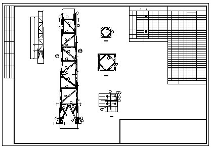 某地区整套铁塔组装设计cad图纸（共3张）
