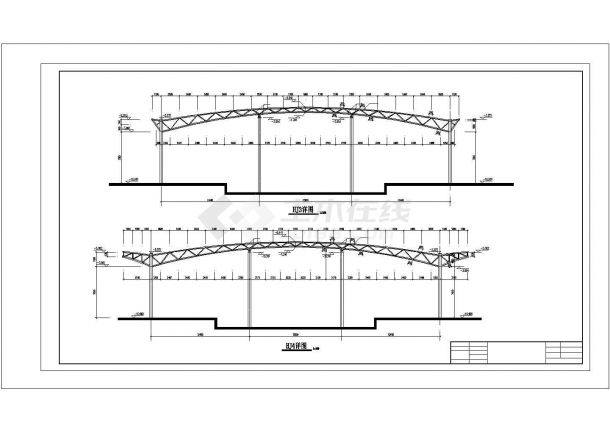 高铁火车站主站房及站台雨棚和进出站人行天桥结构施工图-图一