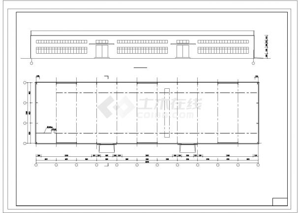 【河南】某地66x18m 18m跨钢结构厂房结构施工CAD图-图一