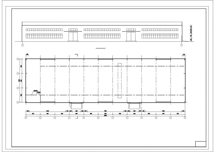【河南】某地66x18m 18m跨钢结构厂房结构施工CAD图_图1
