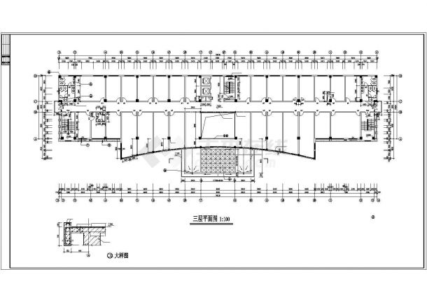9462.13平米9层框架培训大楼毕业设计（含计算书、建筑、结构施工图）-图一