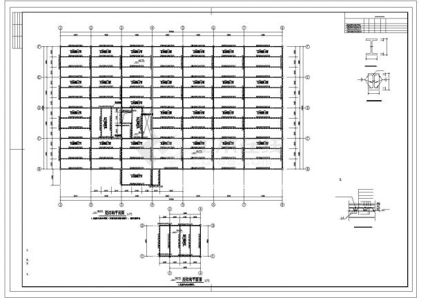 【山西】某饲料公司6883.6平米公司钢结构车间结构施工CAD全图-图一