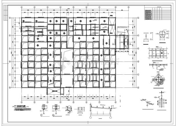 【山西】某饲料公司6883.6平米公司钢结构车间结构施工CAD全图-图二