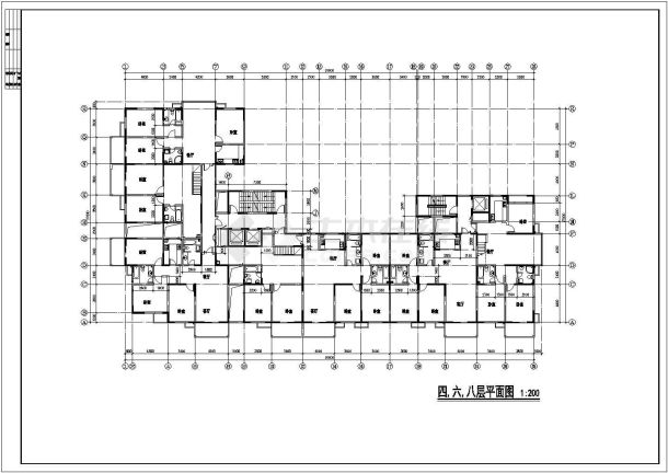 青岛市某小区16层框架结构公寓住宅楼建筑设计CAD图纸（含地下车库层）-图一