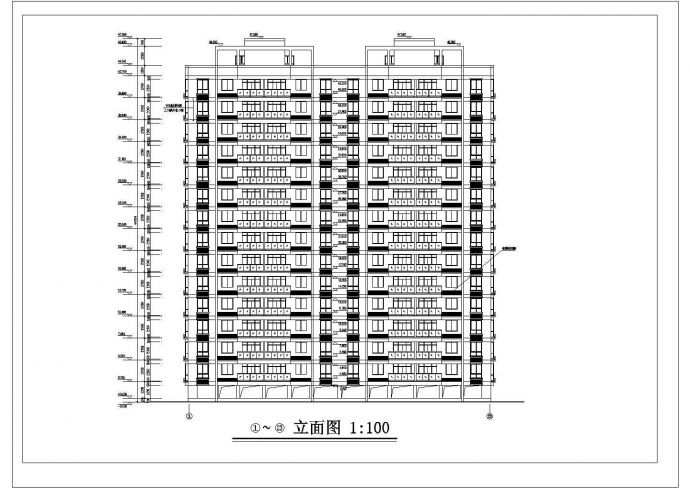 南宁市某社区6830平米14层框架结构住宅楼建筑设计CAD图纸（含架空层）_图1