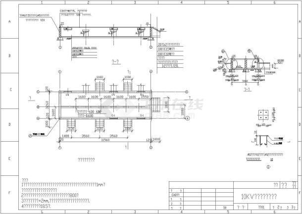 电气设计_某10kv箱变布置及基础施工CAD图-图二