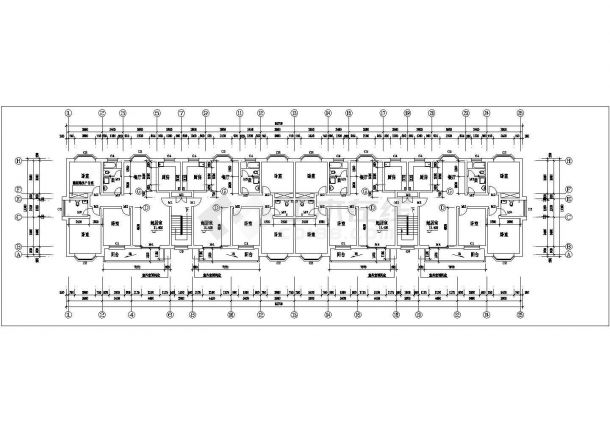 滦州市南元花园小区6层混合结构住宅楼平面设计CAD图纸（含储藏室层）-图一
