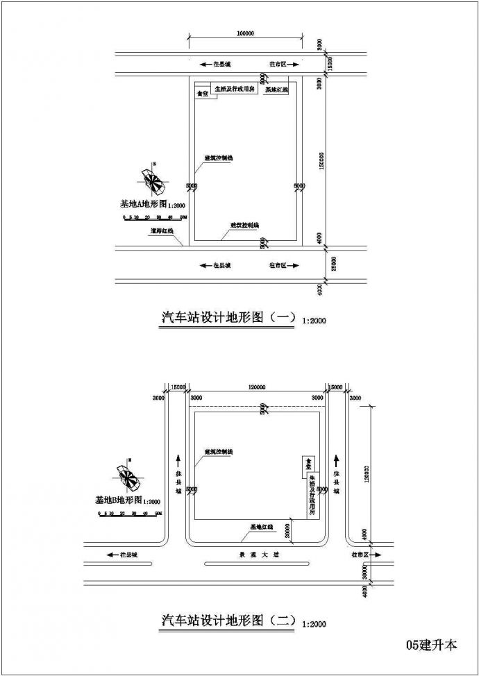 某一层1080平方米长途汽车客运站汽车站基地CAD大样节点图纸_图1