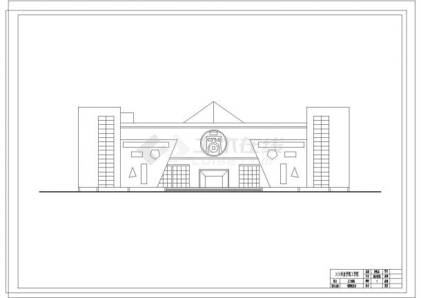 某地下1层地上2层简单博物馆建筑初步CAD设计方案-图一