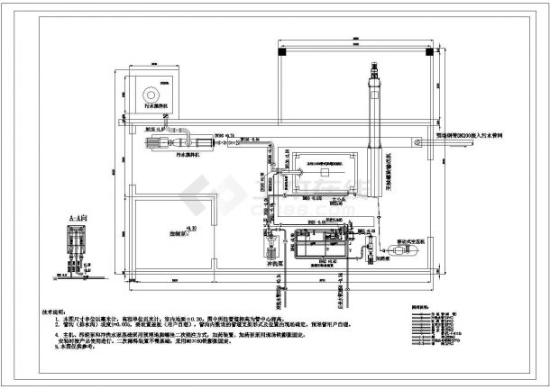 某污泥脱水机房工艺图CAD详细节点完整构造图-图一