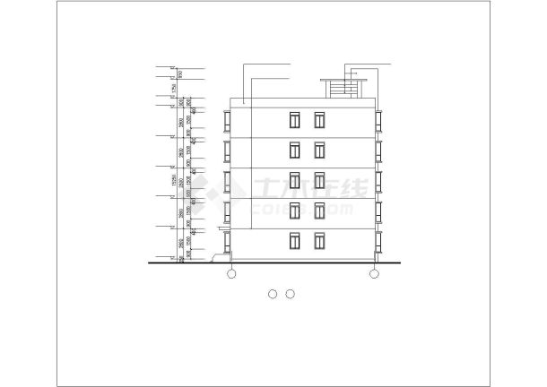 昆山市秋訫嘉园小区5层砖混结构住宅楼全套建筑设计CAD图纸-图一