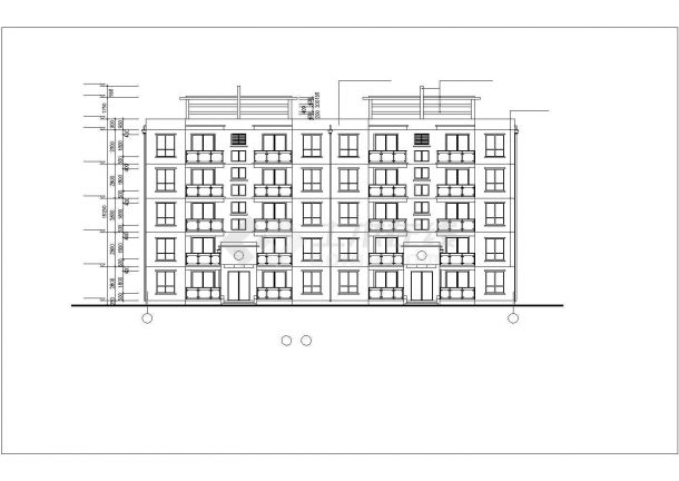 昆山市秋訫嘉园小区5层砖混结构住宅楼全套建筑设计CAD图纸-图二