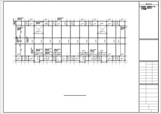 [重庆]四层砖混结构宿舍楼结构施工CAD图-图一