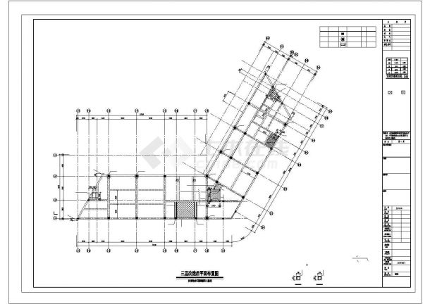 [深圳]三层框架结构老年活动中心改造加固结构施工CAD图-图一