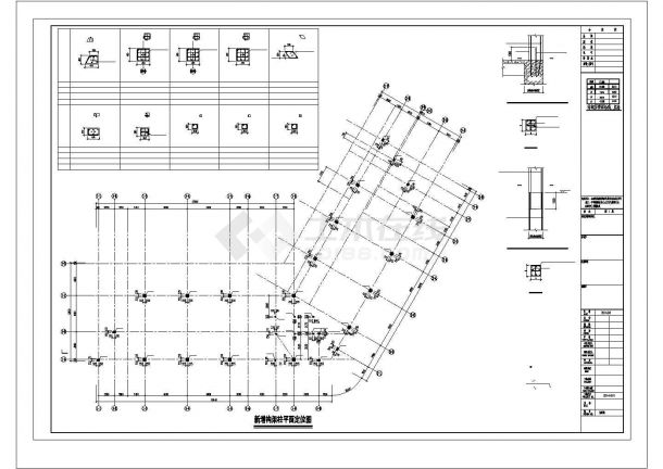 [深圳]三层框架结构老年活动中心改造加固结构施工CAD图-图二