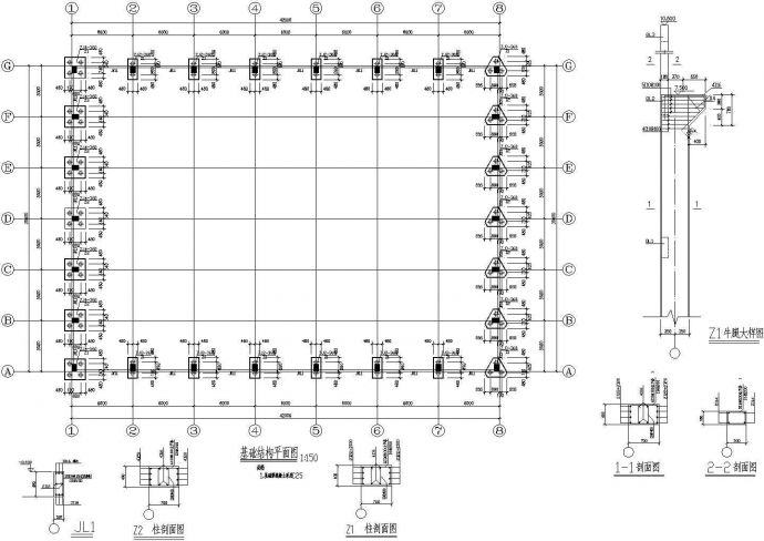 某地单层钢屋架厂房结构施工图（含设计说明）_图1