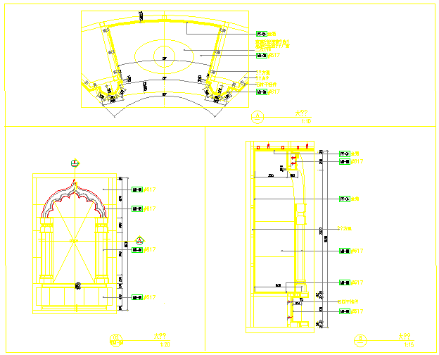 某前室剖面CAD节点构造设计施工图纸_图1