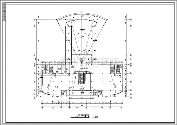 某二层长途汽车客运站CAD框架结构设计构造图-图二