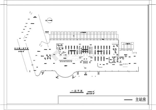 三层4678平方米长途汽车客运站,图纸内容包括各层平面图,剖面图,东西