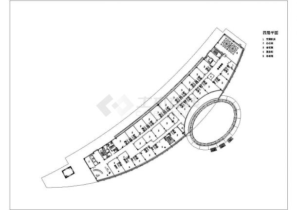 某四层19720平方米长途汽车客运站带地下室四层平面CAD平立剖节点图纸-图一