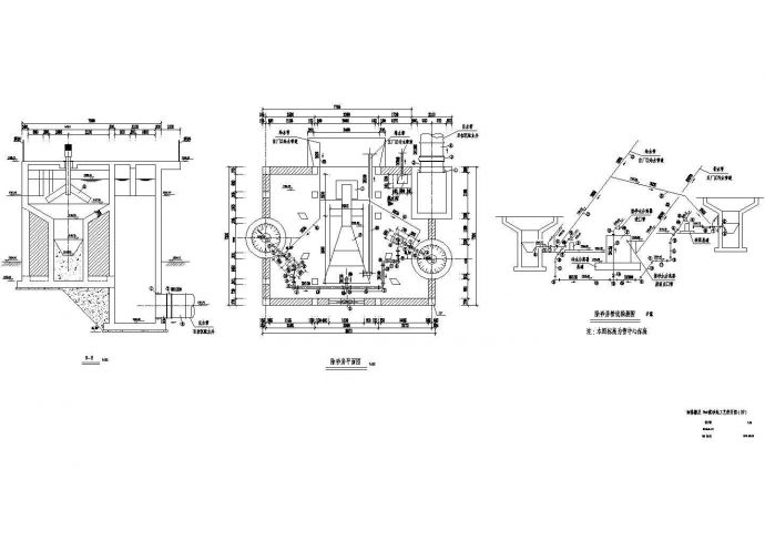 青海省某市污水处理工艺图沉砂池CAD详细节点完整设计图_图1