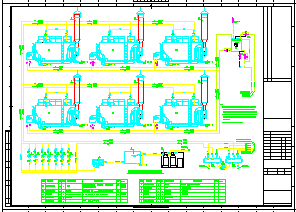 某动力站动力系统设计全套cad图纸(制冷机房锅炉房)
