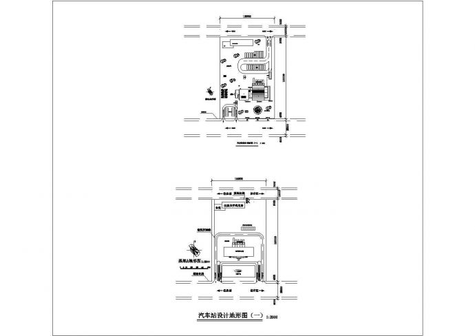 某一层1080平方米长途汽车客运站汽车站CAD大样设计总平面图_图1