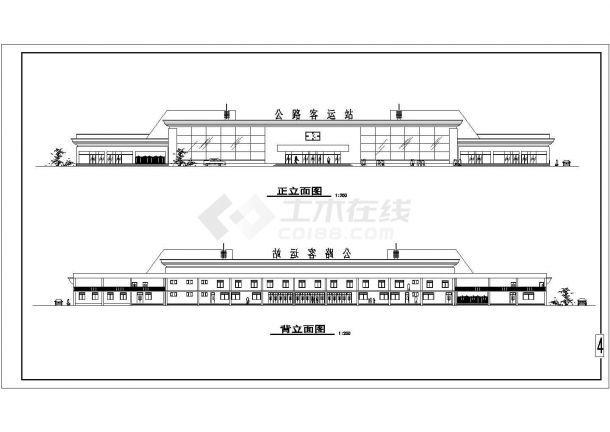 某二层4078平方米长途汽车客运站CAD建筑节点全套设计图-图一