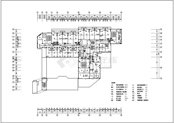 某中医院干病房楼消防CAD电气设计构造施工图纸-图二