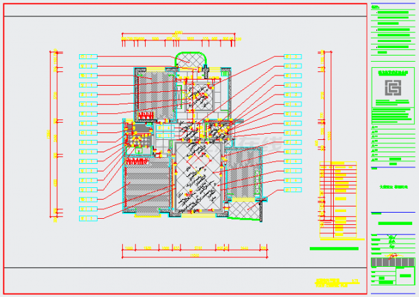 某阳光样板间CAD全套构造施工平面图-图一