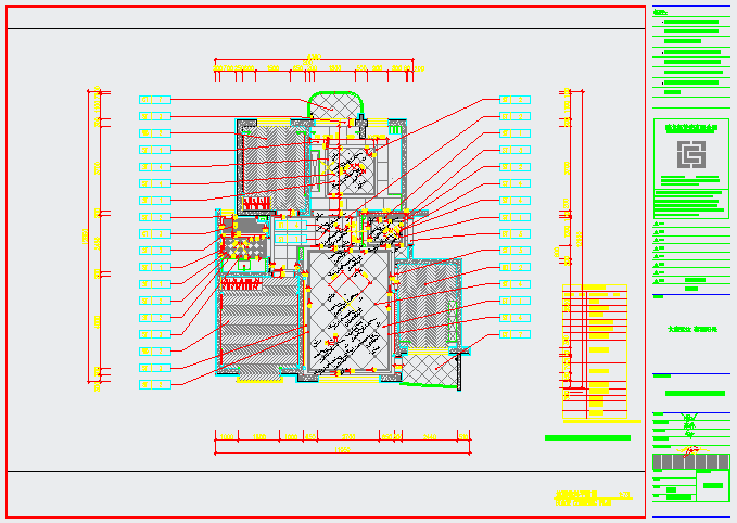 某阳光样板间CAD全套构造施工平面图_图1
