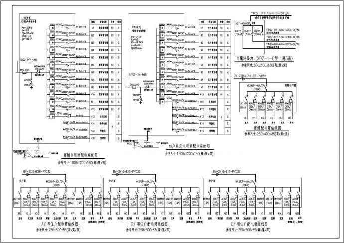 某住宅电施节点CAD全套平立剖设计施工图_图1