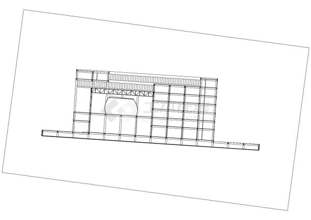 [青海]省级档案馆建筑设计施工图CAD图纸（内含水暖电全套图纸）-图二