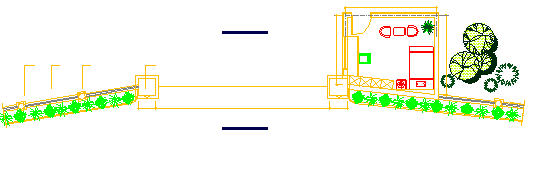 运输公司后勤区大门 值班室建筑施工设计图纸_图1