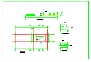 长30.9米 宽6.24米 传达室 大门建筑设计图纸_图1