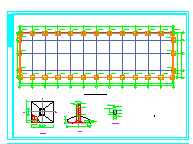 21x72m单层门式轻钢结构1512平米厂房结构cad施工全图-图一